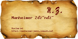 Manheimer Zénó névjegykártya